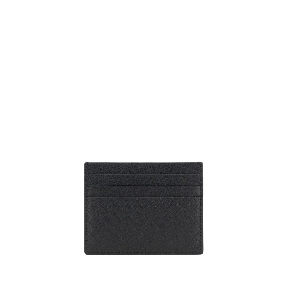 Cardholder Wallet by Ferragamo for men in bos taurus calf leather black & monogram presents a refined silhouette, artfully capturing the essence of the Gancini Bos Taurus Calf Leather Cardholder Wallet design with sophisticated card-organization compact-design for a refined look.