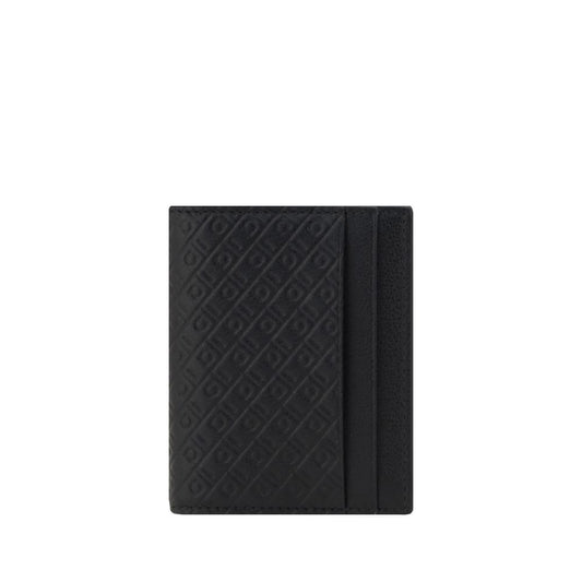 Cardholder Wallet by Ferragamo for men in bos taurus calf leather black & monogram features a sleek silhouette, showcasing the sleek Bos Taurus Calf Leather Cardholder Wallet design with sophisticated card-organization compact-design billfold for a premium look.