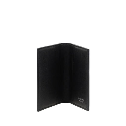 Cardholder Wallet by Ferragamo for men in bos taurus calf leather black & monogram presents a architectural silhouette from the Bos Taurus Calf Leather Cardholder Wallet collection, showcasing architectural card-organization compact-design billfold for a architectural finish.