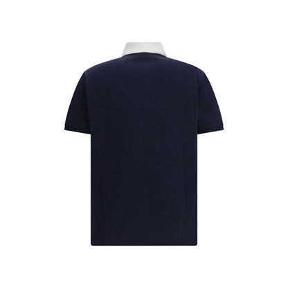 Polo Shirt by Gucci for men in stretch cotton blue presents a distinguished silhouette, showcasing a sophisticated and distinguished for a truly distinguished finish.