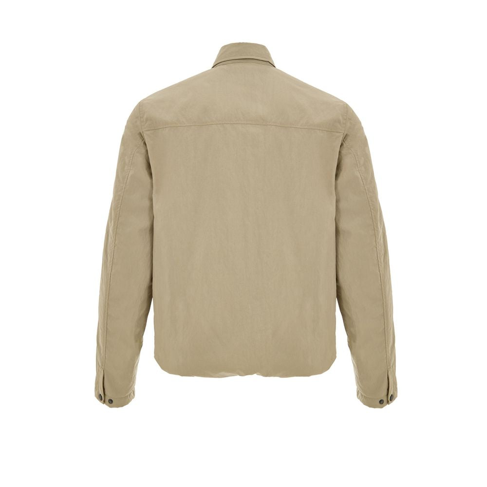 Overcoat by Paul & Shark for men in poly nylon fabric beige features an satoral silhouette, showcasing a sophisticated and satoral pockets & insulated for a premium, timeless look.