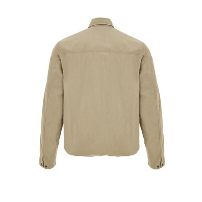Overcoat by Paul & Shark for men in poly nylon fabric beige features an satoral silhouette, showcasing a sophisticated and satoral pockets & insulated for a premium, timeless look.