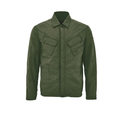 Overcoat by Paul & Shark for men in poly nylon fabric green presents a luxurious silhouette, showcasing a luxurious and sophisticated pockets & insulated for a premium, luxurious look.