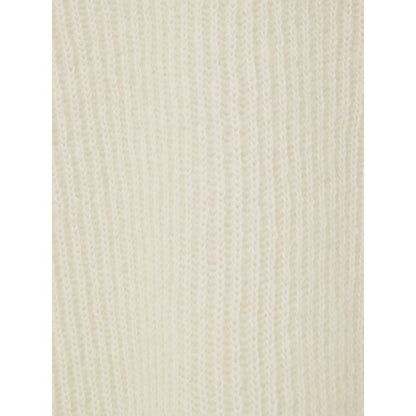 Sweater by Gran Sasso for women in cashmere & polyamide white showcases a discreet silhouette, finished with a discreet and for a discreet look.