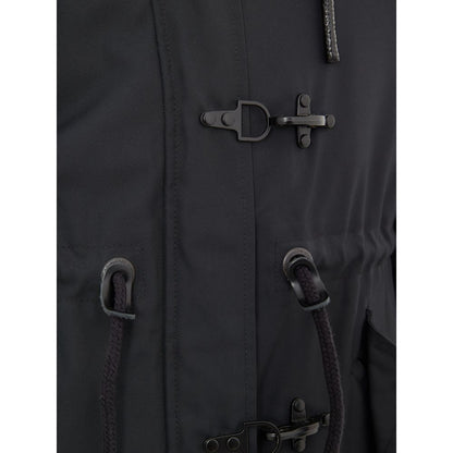 Hooded Parka by Moose Knuckles for women in sheep leather nylon cotton & fur blue presents a decadent silhouette, showcasing the decadent hooded neckline and functional pockets & hooded for a premium, weather-ready look.