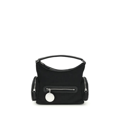 Shoulder Bag by Stella McCartney for women in leather black, silver & signature showcases a enviable silhouette, artfully detailed with a secure zipper, organized external-pockets, and versatile shoulder-strap, handle & adjustable-strap for a enviable look.