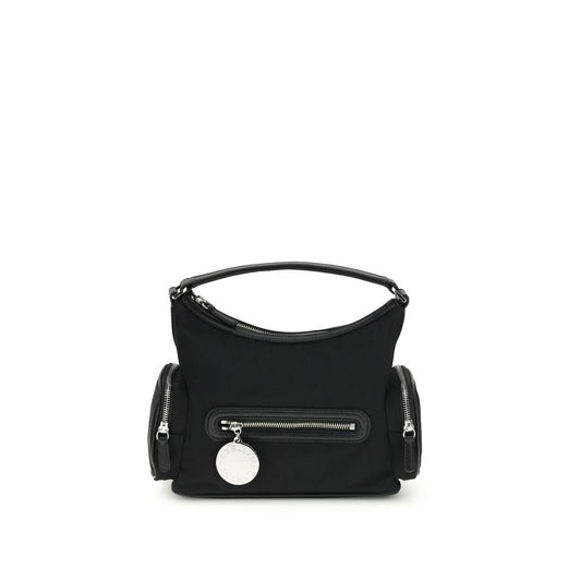 Shoulder Bag by Stella McCartney for women in leather black, silver & signature showcases a enviable silhouette, artfully detailed with a secure zipper, organized external-pockets, and versatile shoulder-strap, handle & adjustable-strap for a enviable look.