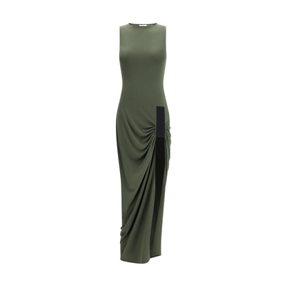 Dress by Coperni for women in polyester bicolour features an eye catching silhouette with a sophisticated , elegant , and a refined long for a eye catching aesthetic.