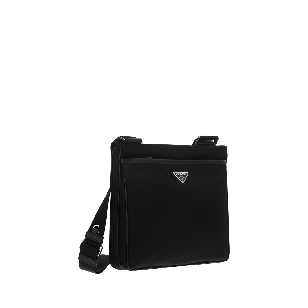 Shoulder Bag by Prada for men in nylon black & signature features a effortless chic silhouette with a secure zipper, ample , and versatile shoulder-strap & adjustable-strap for a effortless chic finish.
