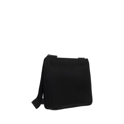 Shoulder Bag by Prada for men in nylon black & signature presents a versatile silhouette, showcasing a secure zipper and versatile with versatile shoulder-strap & adjustable-strap for a sophisticated look.
