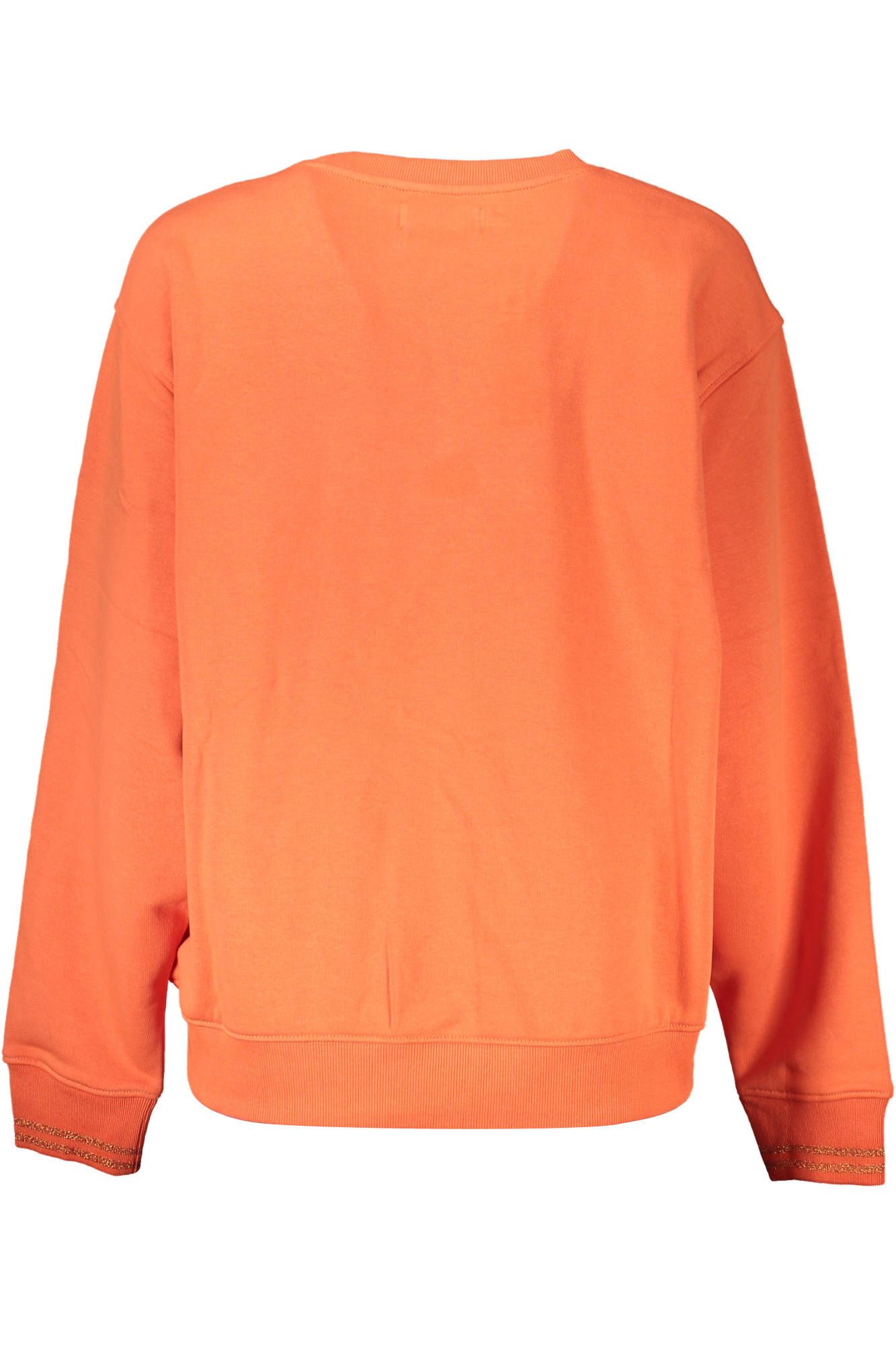 Activewear Sweatshirt by Desigual for women in stretch polyester cotton orange showcases a versatile silhouette, artfully detailed with a versatile and for a versatile finish with .