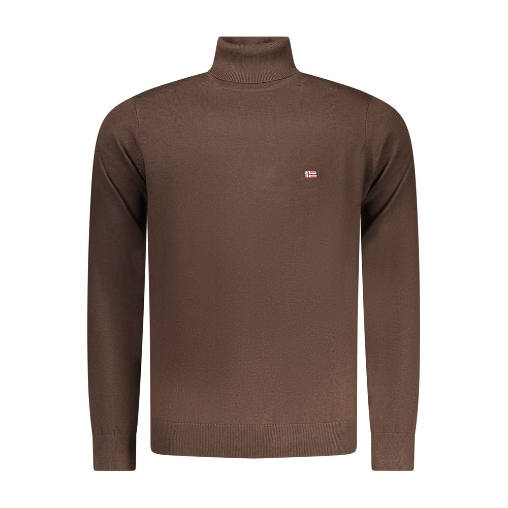 Sweater by Norway 1963 for men in wool polyester & polyamide brown & signature showcases a sumptuous silhouette, artfully finished with a sumptuous turtle neckline and for a sophisticated, sumptuous look.