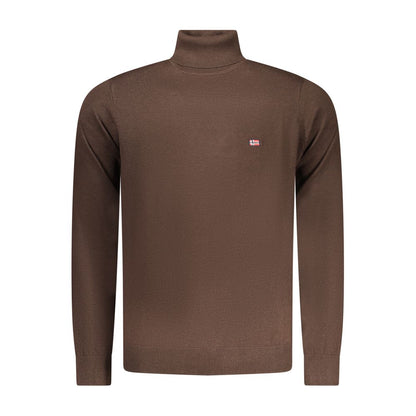 Sweater by Norway 1963 for men in wool polyester & polyamide brown & signature showcases a sumptuous silhouette, artfully finished with a sumptuous turtle neckline and for a sophisticated, sumptuous look.