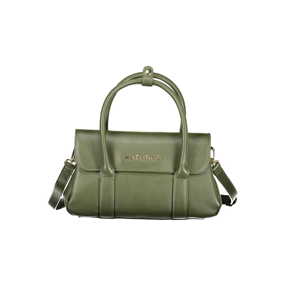Mario Valentino Polyurethane Handbag - Brown Green Signature
