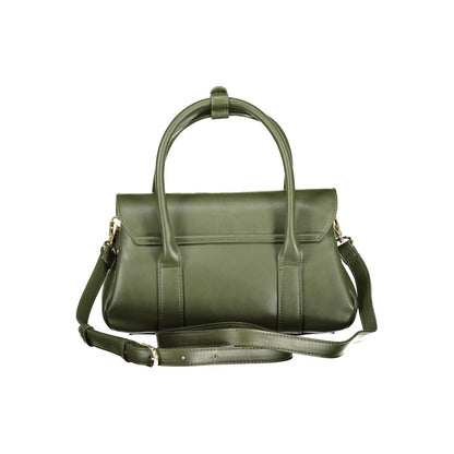 Mario Valentino Polyurethane Handbag - Brown Green Signature