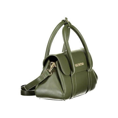 Mario Valentino Polyurethane Handbag - Brown Green Signature