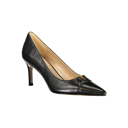 Mid-Heel High-Heel Pumps Heels by Twinset for women in leather black features a effortlessly chic Women's Leather Mid-Heel High-Heel Pumps Heels design with a sophisticated high-heel 5-cm-heel mid-heel and elegant .