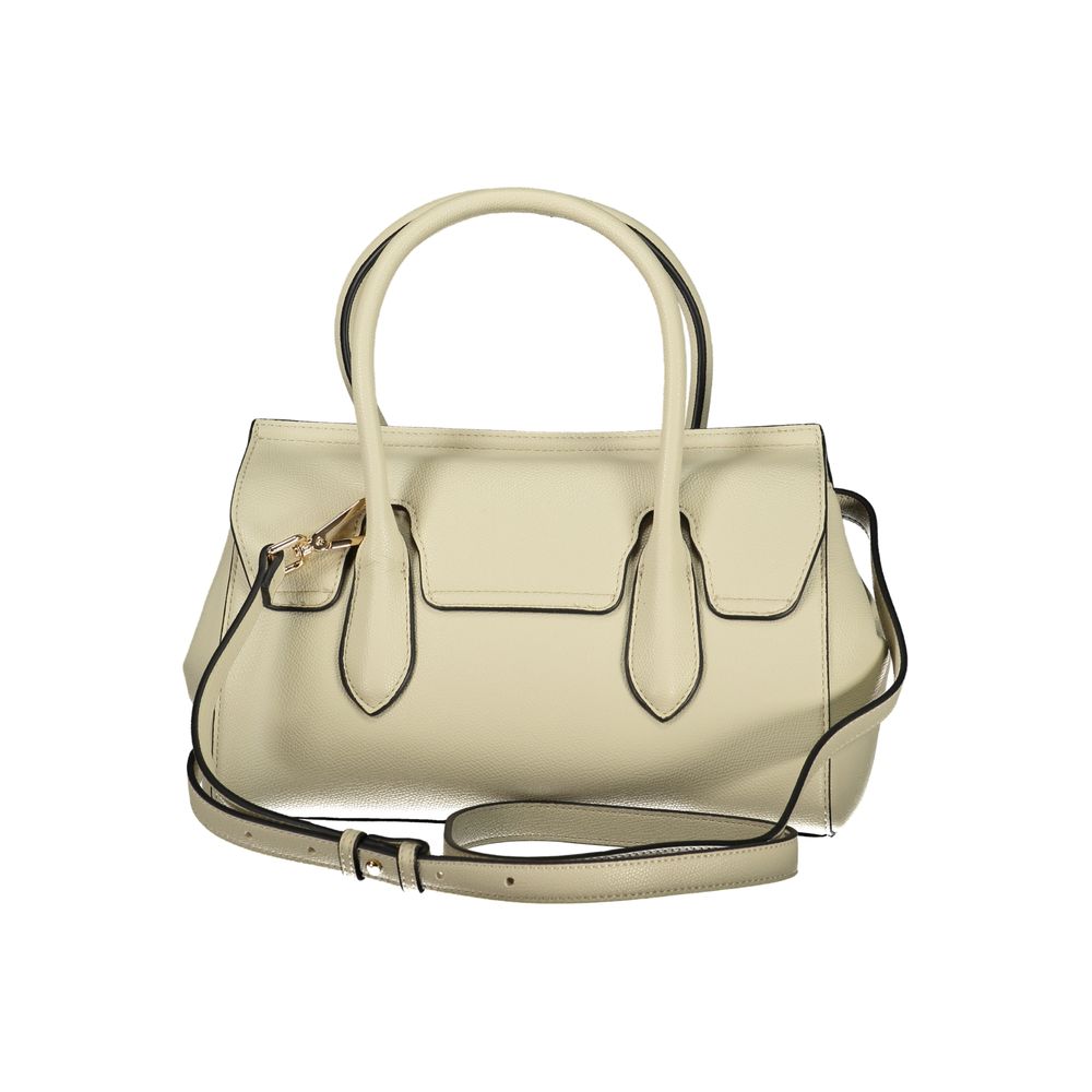Evening Tote Handbag by Twinset for women in polyurethane beige & signature features a exquisite silhouette, showcasing a secure snap & zipper and exquisite built-in-compartments with versatile adjustable-strap & handle for a exquisite finish.