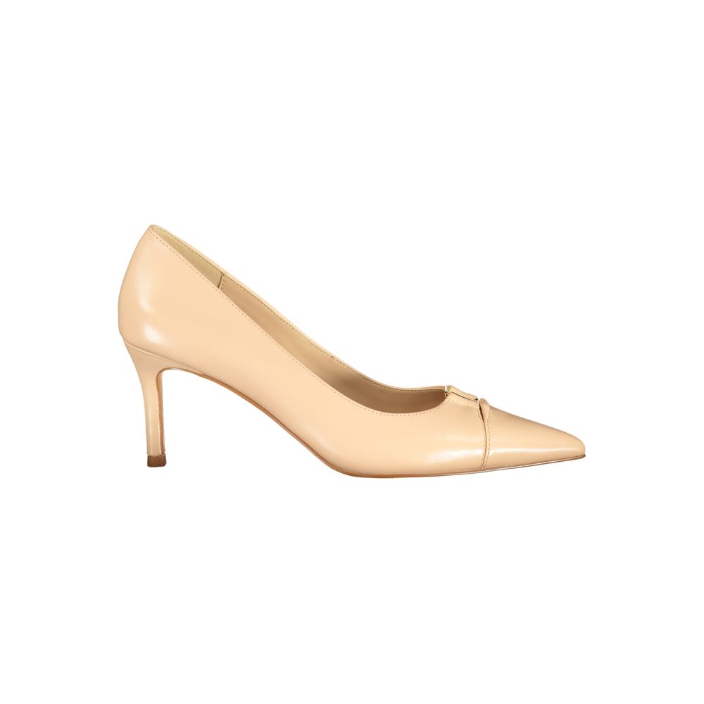 Mid-Heel Pumps Heels by Twinset for women in organic cotton & leather pink & print features an effortlessly chic silhouette, showcasing the elegant Women's Organic Cotton & Leather Mid-Heel Pumps Heels design with a mid-heel and a sophisticated .