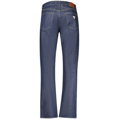 Jeans by Guess Jeans for men in stretch denim cotton blue & signature features an sophisticated and straight-leg with a precise long, creating a sophisticated and sophisticated silhouette.