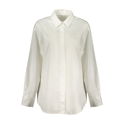 Dress Shirt by Guess Jeans for women in cotton white features an polished silhouette, showcasing a sophisticated and long-sleeve detail for a truly polished finish.