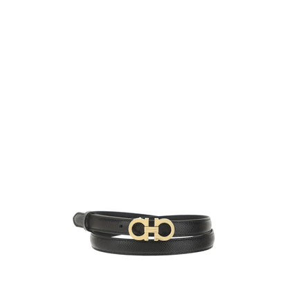 Belt by Ferragamo for women in bos taurus grained calfskin leather brown features an artisanal finish, elegantly showcasing the signature style and artisanal craftsmanship of the Gancini Bos Taurus Grained Calfskin Leather Belt design.
