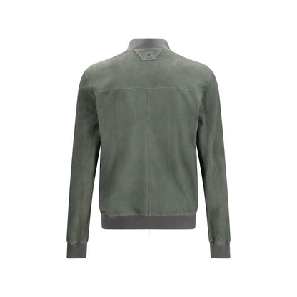 Bomber Jacket by Salvatore Santoro for men in bos taurus calf suede leather bicolour features an contemporary silhouette, showcasing a sophisticated and contemporary pockets for a truly refined look.