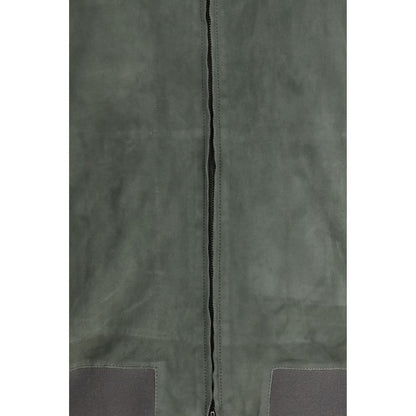 This Bomber Jacket by Salvatore Santoro for men in bos taurus calf suede leather bicolour exhibits a edgy silhouette, meticulously detailed with functional pockets and a edgy for a edgy finish.