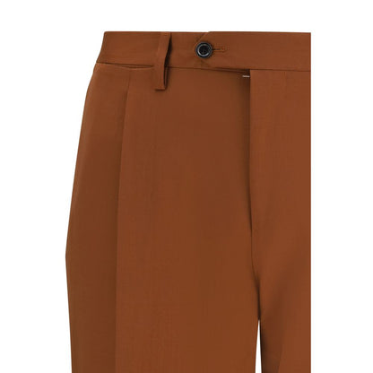Pant Suit by Lardini for men in cotton brown features a tailored silhouette, showcasing a sophisticated lapel neckline and tailored straight-leg & regular-fit for a refined, professional look.