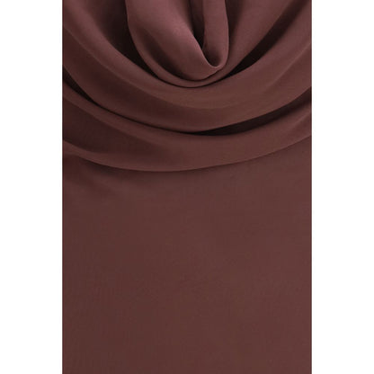 Hooded Dress by The Andamane for women in silk brown features an cute silhouette, detailed with a and that elegantly flows into a cute long.