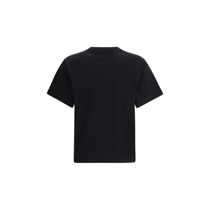 T-Shirt by Loulou De Saison for women in cotton black features a plush silhouette, showcasing a sophisticated crew neckline and for a truly plush finish.