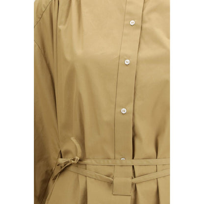 Dress by Loulou De Saison for women in cotton beige features an cute silhouette, detailed with a and that elegantly flows into a cute midi.