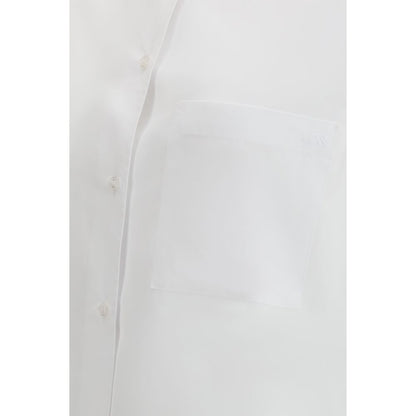 Dress Shirt by Loulou De Saison for women in cotton white, featuring a nuanced and nuanced for a sophisticated finish.