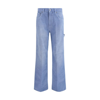 Jeans by Haikure for women in denim cotton light-blue features an sophisticated and relaxed-fit, regular-fit, wide & oversized with a precise long, creating a sophisticated and sophisticated silhouette.