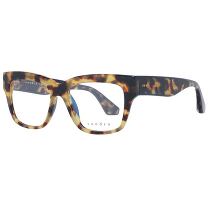 Eyeglasses Frames by Sandro for women in plastic brown showcases a reflective silhouette, artfully incorporating a sophisticated brown coloured frame with a distinct full-frame frame design.
