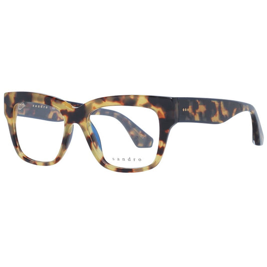 Eyeglasses Frames by Sandro for women in plastic brown showcases a reflective silhouette, artfully incorporating a sophisticated brown coloured frame with a distinct full-frame frame design.