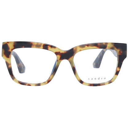 Eyeglasses Frames by Sandro for women in plastic brown features an refined silhouette, showcasing the refined brown coloured frame and sophisticated full-frame frame design.