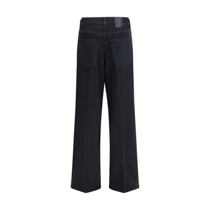 Jeans by Haikure for women in denim cotton black features an refined tailoring silhouette, showcasing a premium oversized with a and long cut for a refined tailoring look.