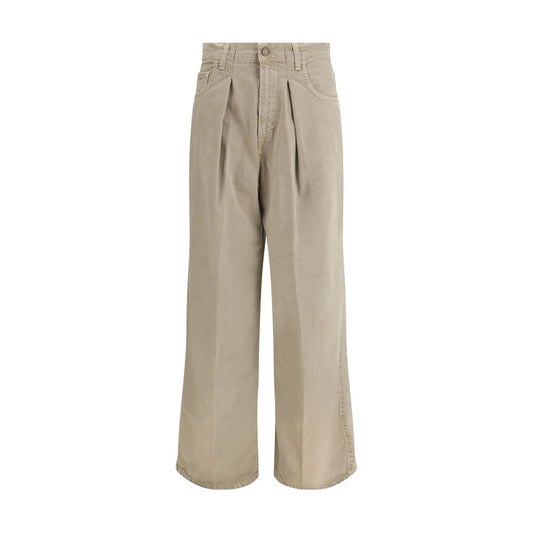 Jeans by Haikure for women in denim cotton beige presents a refined pantology silhouette, artfully defined by a refined pantology oversized, long, and a sophisticated .