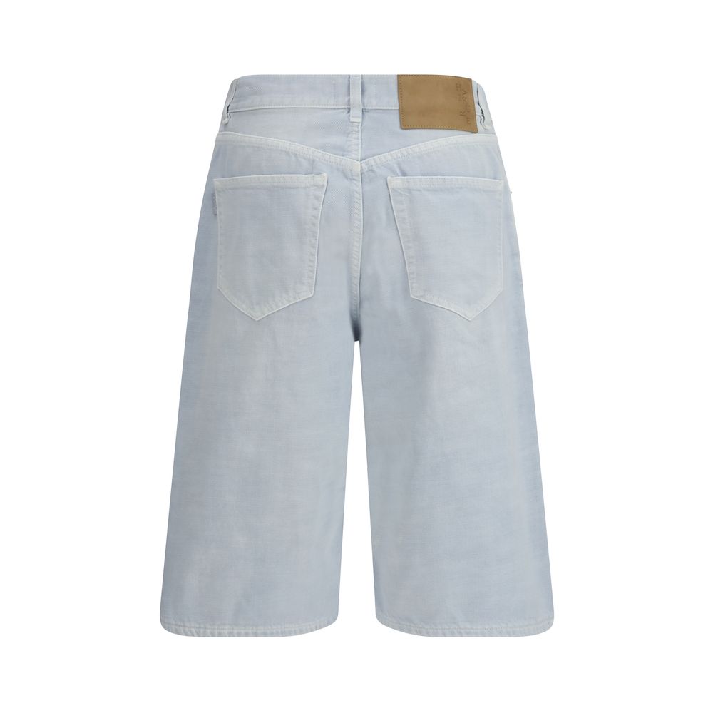 Denim Shorts by Haikure for women in denim cotton blue features an stylish regular-fit with a short and mid rise, showcasing an stylish silhouette for a premium, high-fashion look.