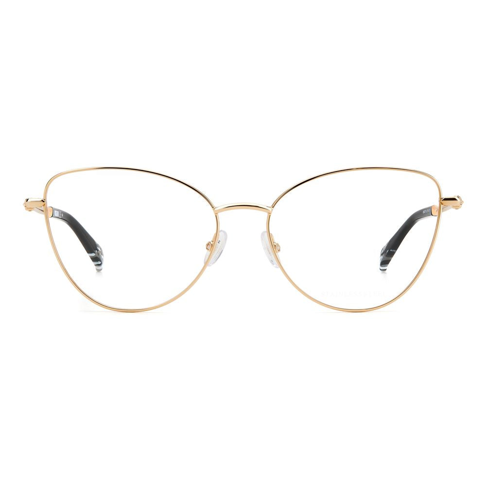 Eyeglasses Frames by Missoni for women in chiffon rose-gold features a refined silhouette, showcasing a refined rose-gold coloured frame and for a sophisticated, premium look.