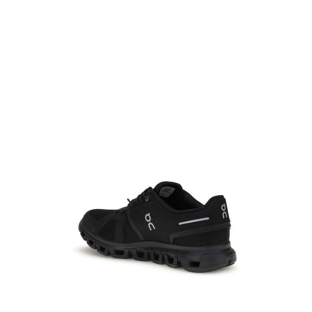 Athletic Sneakers by ON for men in tu polyester & polyurethane black features an exquisite silhouette, showcasing the premium athletic style of the Men's Athletic TU Polyester & Polyurethane Sneakers with an exquisite finish.