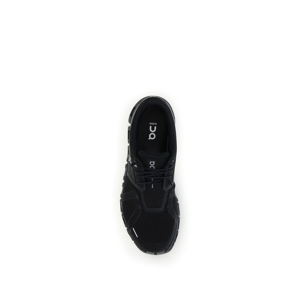 Athletic Sneakers by ON for men in tu polyester & polyurethane black showcases a architectural silhouette, artfully capturing the essence of the Men's Athletic TU Polyester & Polyurethane Sneakers with its signature architectural athletic style construction.