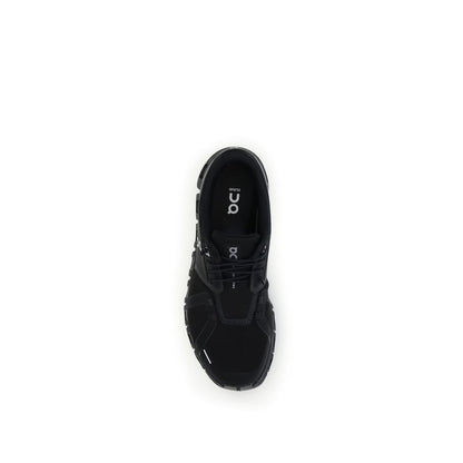 Athletic Sneakers by ON for men in tu polyester & polyurethane black showcases a architectural silhouette, artfully capturing the essence of the Men's Athletic TU Polyester & Polyurethane Sneakers with its signature architectural athletic style construction.