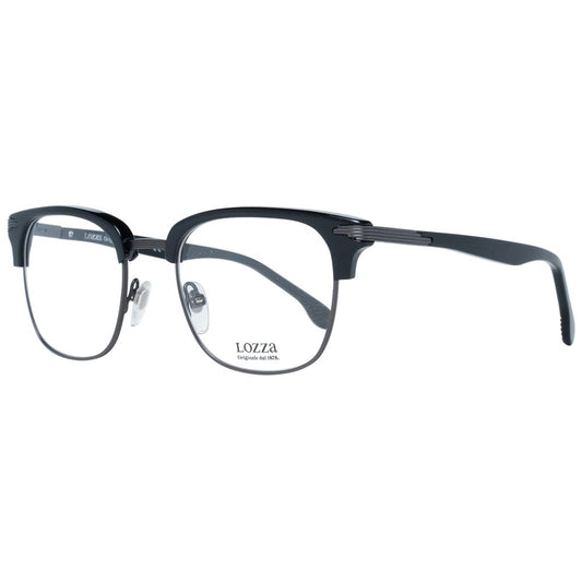 Eyeglasses Frames by Lozza for unisex in and black showcases a refined silhouette, detailed with a black coloured frame finish and a sophisticated full-frame frame design.