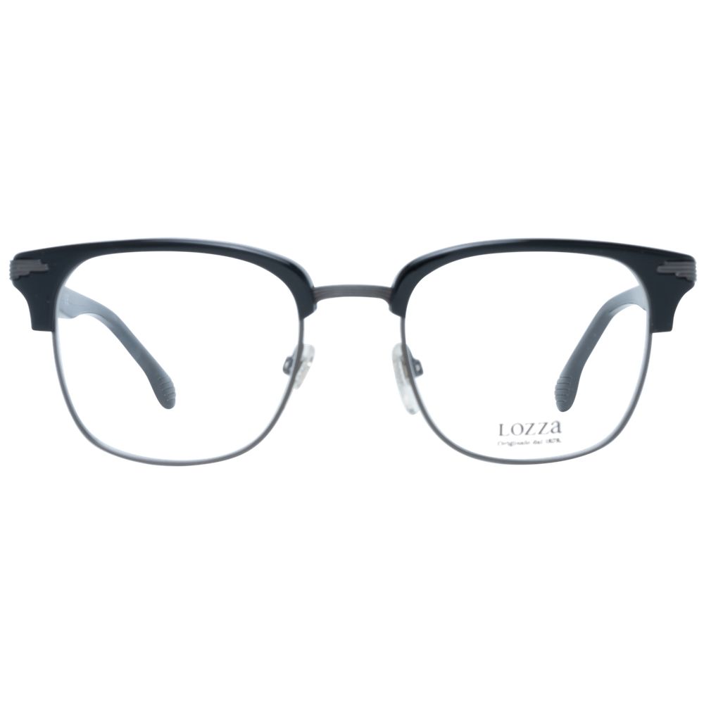 Eyeglasses Frames by Lozza for unisex in and black showcases an refined full-frame frame design featuring a sophisticated black coloured frame for an refined and refined aesthetic.