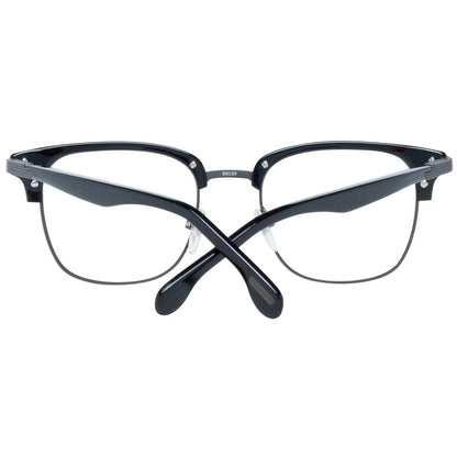 Eyeglasses Frames by Lozza for unisex in black features a refined silhouette, showcasing a refined black coloured frame and full-frame frame design for a sophisticated, premium look.