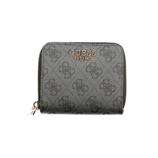 Cardholder Wallet by Guess Jeans for women in polyethylene black showcases a refined silhouette, artfully capturing the essence of the refined Laurel Polyethylene Cardholder Wallet design with functional card-organization coin-purse.