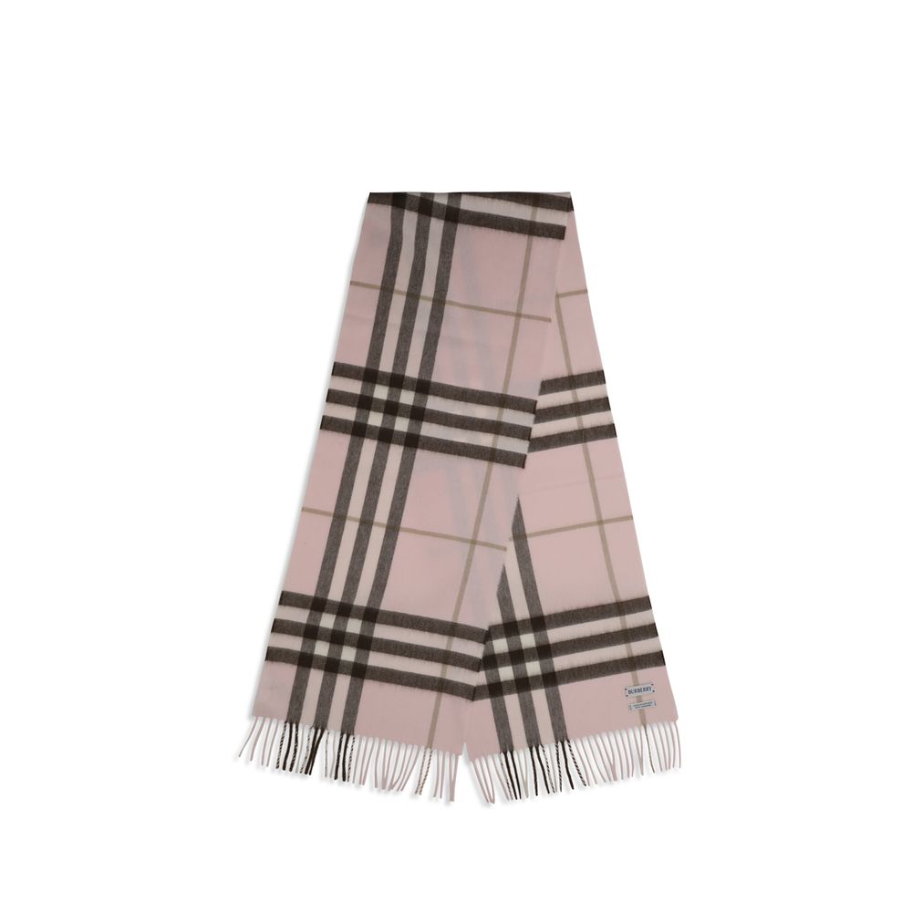Scarf by Burberry for women in cashmere & capra leather multicolor showcases a eye catching silhouette, artfully capturing the essence of the eye catching Cashmere & Capra Leather Shawl Fringes Scarf design for a sophisticated look.