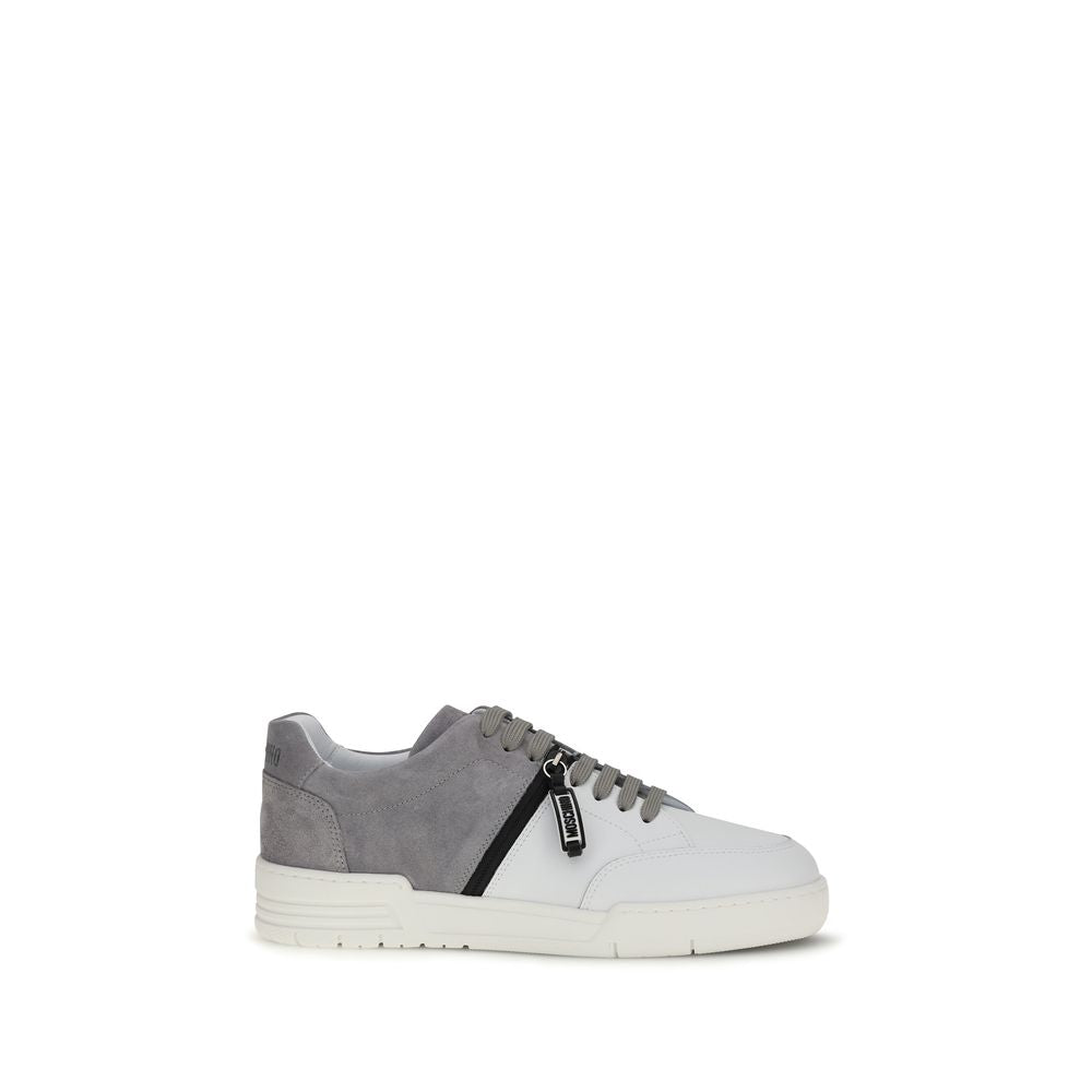 Sneakers by Moschino for men in bos taurus calf suede leather multicolor features an fashionable silhouette, showcasing the premium Men's Low Top Bos Taurus Calf Suede Leather Sneakers in a fashionable low-top style that offers a fashionable finish for refined style.